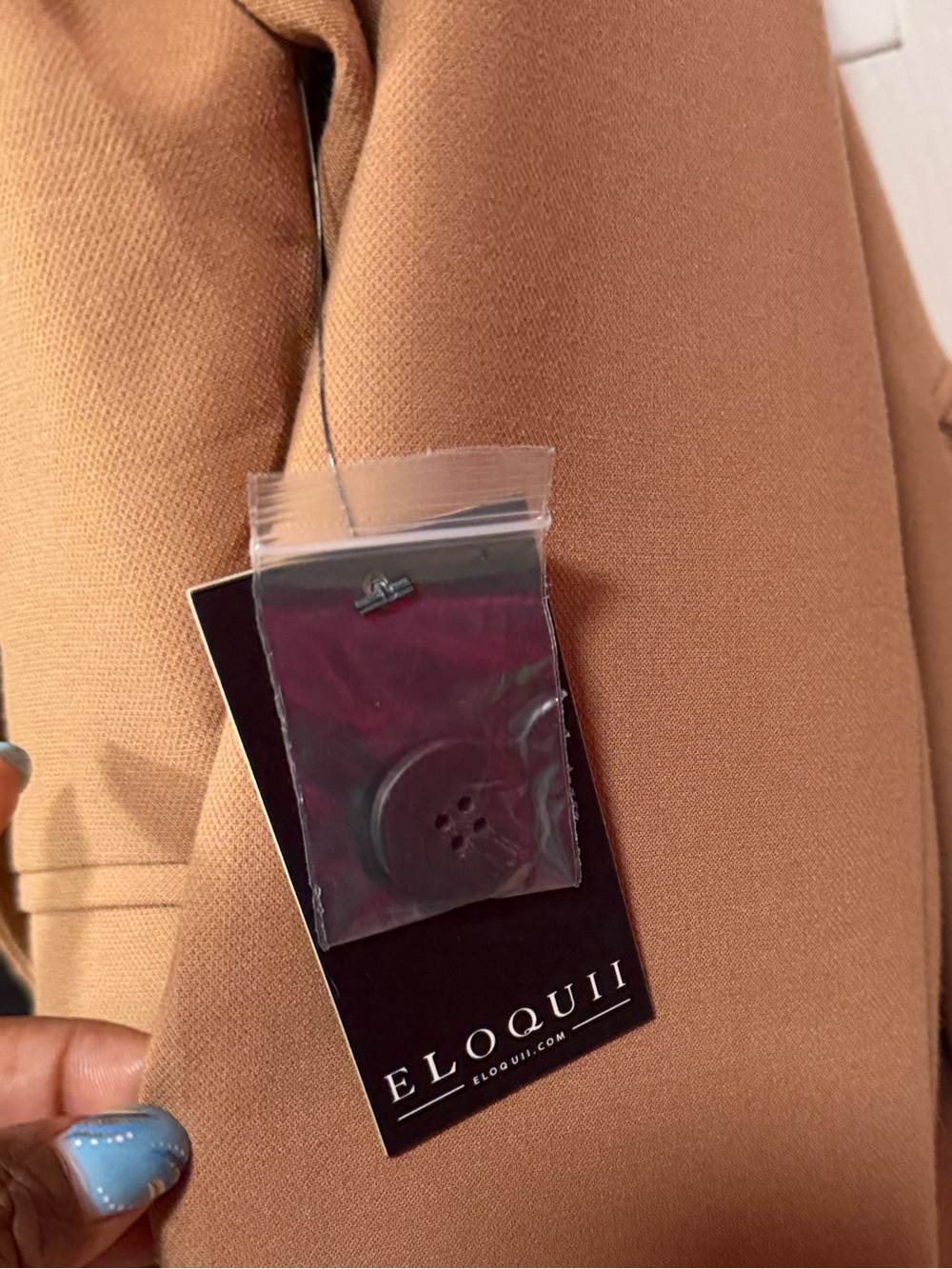 Eloquii Tailored Camel Blazer - Single-Breasted Women's Jacket - Picture 7 of 16